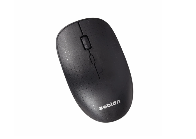 Zebion Precision 4G Wireless Mouse, USB Nano Receiver, Adjustable DPI 800/1000/1600, Automatic Sleep State, Transmission rang Upto 10M, Required for 2 AAA Batteries, Silent Switch, Black Color